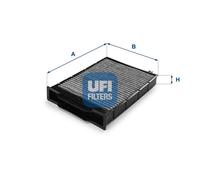 UFI Filters 54.201.00 Filtro Aria Abitacolo ai Carboni Attivi Per Auto