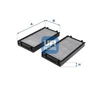Filtro abitacolo Filtro al carbone attivo 54.243.00 UFI per BMW X5 X6