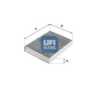 UFI Filters, Filtro Abitacolo ai Carboni Attivi 54.245.00, Filtro Abitacolo per Ricambio, Adatto a Auto, Applicabile su Diversi Modelli Fiat e Jeep