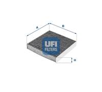 UFI Filters, Filtro Abitacolo ai Carboni Attivi 54.248.00, Filtro Abitacolo per Ricambio, Adatto a Auto, Applicabile su Diversi Modelli Abarth, Chrysler, Fiat e Lancia