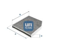 UFI Filters 54.261.00 Filtro Aria Abitacolo ai Carboni Attivi per auto