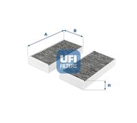 UFI Filters, Filtro Abitacolo ai Carboni Attivi 54.279.00, Filtro Abitacolo per Ricambio, Adatto a Auto, Applicabile su Diversi Modelli di BMW e Mini