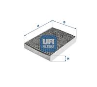 UFI Filters, Filtro Abitacolo ai Carboni Attivi 54.291.00, Filtro Abitacolo per Ricambio, Adatto a Auto, Applicabile su Diversi Modelli Renault Espace, Grand Scenic, Kadjar, Megane, Scenic e Talisman