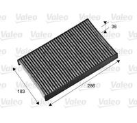 Filtro abitacolo Filtro al carbone attivo 698714 VALEO per CITROËN PEUGEOT DS