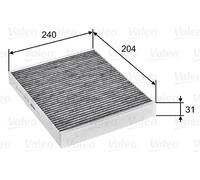 Filtro abitacolo Filtro al carbone attivo 715752 VALEO per OPEL MOKKA / MOKKA X
