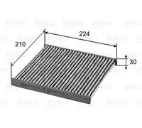 Filtro abitacolo Filtro al carbone attivo 715756 VALEO per NISSAN NOTE MICRA IV