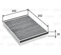 Filtro abitacolo Filtro al carbone attivo 715757 VALEO per FORD VOLVO