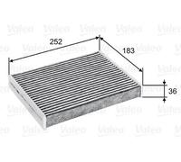 Filtro abitacolo Filtro al carbone attivo 715802 VALEO per DACIA RENAULT