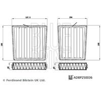 Filtro abitacolo Filtro al carbone attivo ADBP250036 BLUE PRINT