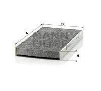 MANN-FILTER CUK 2956 Filtro aria cabina - Filtro Antipolline con Carbonio attivato - per Veicoli industriali + Bus
