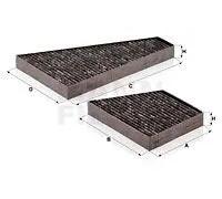 Filtro abitacolo Filtro al carbone attivo CUK 35 000-2 MANN-FILTER per VW