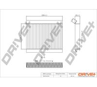 Filtro abitacolo Filtro al carbone attivo DP1110.12.0196 Drve+ per FIAT JEEP
