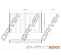 Filtro abitacolo Filtro al carbone attivo DP1110.12.0198 Drve+ per AUDI A6 C4