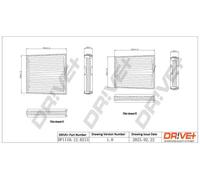 Filtro abitacolo Filtro al carbone attivo DP1110.12.0215 Drve+