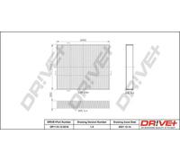 Filtro abitacolo Filtro al carbone attivo DP1110.12.0218 Drve+ per FORD S-MAX