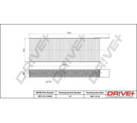 Filtro abitacolo Filtro al carbone attivo DP1110.12.0223 Drve+ per CITROËN DS