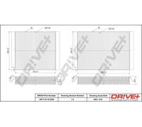 Filtro abitacolo Filtro al carbone attivo DP1110.12.0236 Drve+ per CITROËN DS