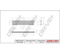 Filtro abitacolo Filtro al carbone attivo DP1110.12.0244 Drve+ per JAGUAR FORD