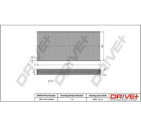 Filtro abitacolo Filtro al carbone attivo DP1110.12.0245 Drve+ per FORD FOCUS I