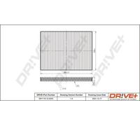 Filtro abitacolo Filtro al carbone attivo DP1110.12.0253 Drve+ per CHRYSLER