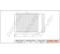 Filtro abitacolo Filtro al carbone attivo DP1110.12.0277 Drve+ per RENAULT OPEL
