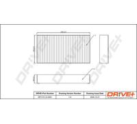 Filtro abitacolo Filtro al carbone attivo DP1110.12.0281 Drve+
