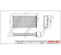 Filtro abitacolo Filtro al carbone attivo DP1110.12.0300 Drve+ per CITROËN C5 I