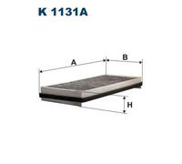 Filtro abitacolo Filtro al carbone attivo K 1131A FILTRON per RENAULT ESPACE IV