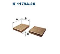 Filtro aria abitacolo - Filtron k1179 a di 2 X