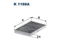 Filtro abitacolo Filtro al carbone attivo K 1188A FILTRON per MERCEDES-BENZ