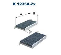 Filtro abitacolo Filtro al carbone attivo K 1235A-2x FILTRON per RENAULT