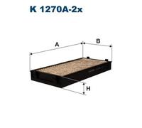 Filtro abitacolo Filtro al carbone attivo K 1270A-2x FILTRON per BMW X5 X6