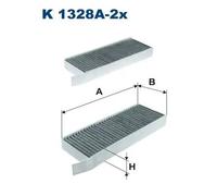 Filtro abitacolo Filtro al carbone attivo K 1328A-2x FILTRON per PEUGEOT DS OPEL
