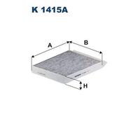 Filtro abitacolo Filtro al carbone attivo K 1415A FILTRON per MERCEDES-BENZ EQV
