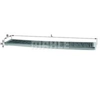 MAHLE ORIGINAL LAK 102 Filtro abitacolo per BMW 3 Limousine (E46) 3 Coupe (E46)