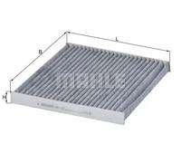 Filtro abitacolo Filtro al carbone attivo LAK 107 KNECHT per VOLVO S40 I S40 II
