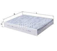 Filtro abitacolo Filtro al carbone attivo LAK 1173 MAHLE per NISSAN RENAULT