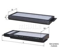 Filtro Aria Abitacolo Mahle LAK 346/S per Mazda