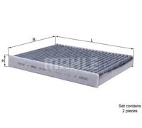 Filtro abitacolo Filtro al carbone attivo LAK 467/S KNECHT per ALPINA BMW