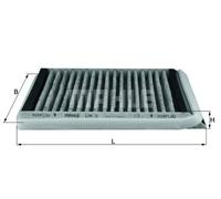 Filtro abitacolo Filtro al carbone attivo LAK 8 KNECHT per CITROËN PEUGEOT