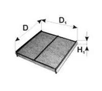 Filtro abitacolo Filtro al carbone attivo WA61435 PZL Filters per CITROËN DS