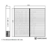 Filtro abitacolo Filtro antipolline ADBP250045 BLUE PRINT per HYUNDAI KIA