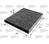 Filtro Abitacolo Filtro Attivo 231Mm Valeo Per Ford Focus Ii