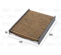 VALEO 701004 Filtro, Aria abitacolo PROTECT MAX, Polifenolo con carbone attivo (antiallergenico), Protezione contro il polline, la polvere, i batteri, i gas, i cattivi odori e gli allergenici