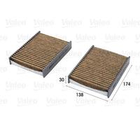 Filtro abitacolo Filtro carboni attivi con polifenolo 701017 VALEO