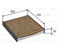 Filtro abitacolo Filtro carboni attivi con polifenolo 701026 VALEO per RENAULT