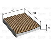 Filtro abitacolo Filtro carboni attivi con polifenolo 701029 VALEO per VW SEAT