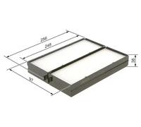 Filtro abitacolo Filtro particellare 1 987 432 160 BOSCH per HYUNDAI KIA