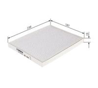 Filtro abitacolo Filtro particellare 1 987 432 224 BOSCH per KIA HYUNDAI