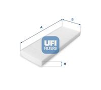UFI Filters, Filtro Abitacolo Antipolline 53.014.00, Filtro Abitacolo per Ricambio, Adatto a Auto, Applicabile su Diversi Modelli Opel Vectra, Vauxhall Vectra